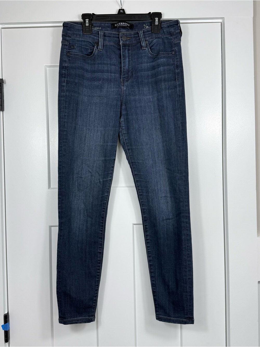 Liverpool The High Rise Ankle Skinny Jeans Stretch Denim Blue Women Size 6 28